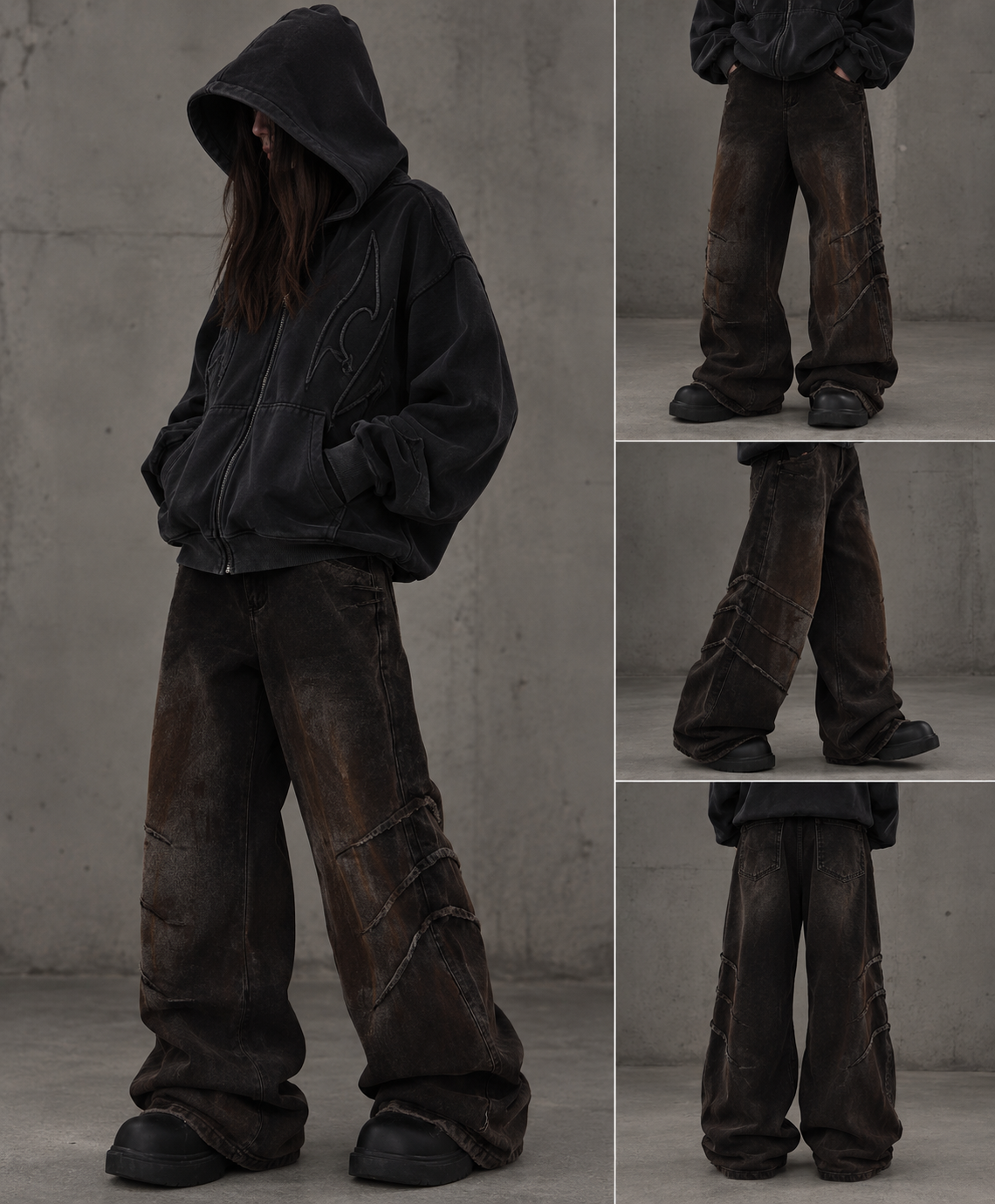 Distressed Dirty Baggy Jeans