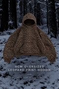 VCM Oversized Leopard Print Hoodie